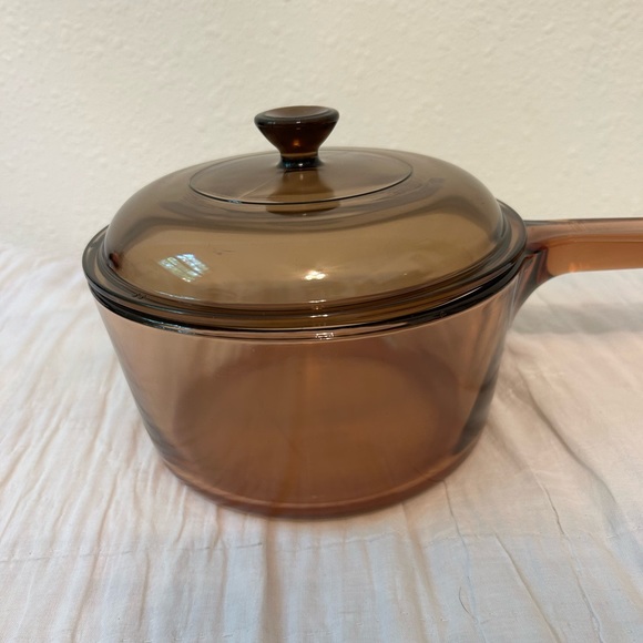 Pyrex Other - Vintage Pyrex Vision Corning Brown Glass Saucepan With Lid